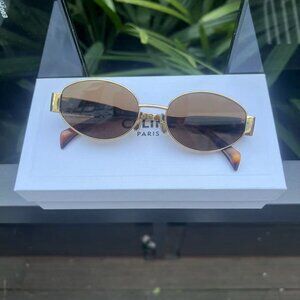 Celine Arc de Triomphe gold sunglasses